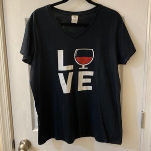 Black Love Wine T-shirt ❤️🍷